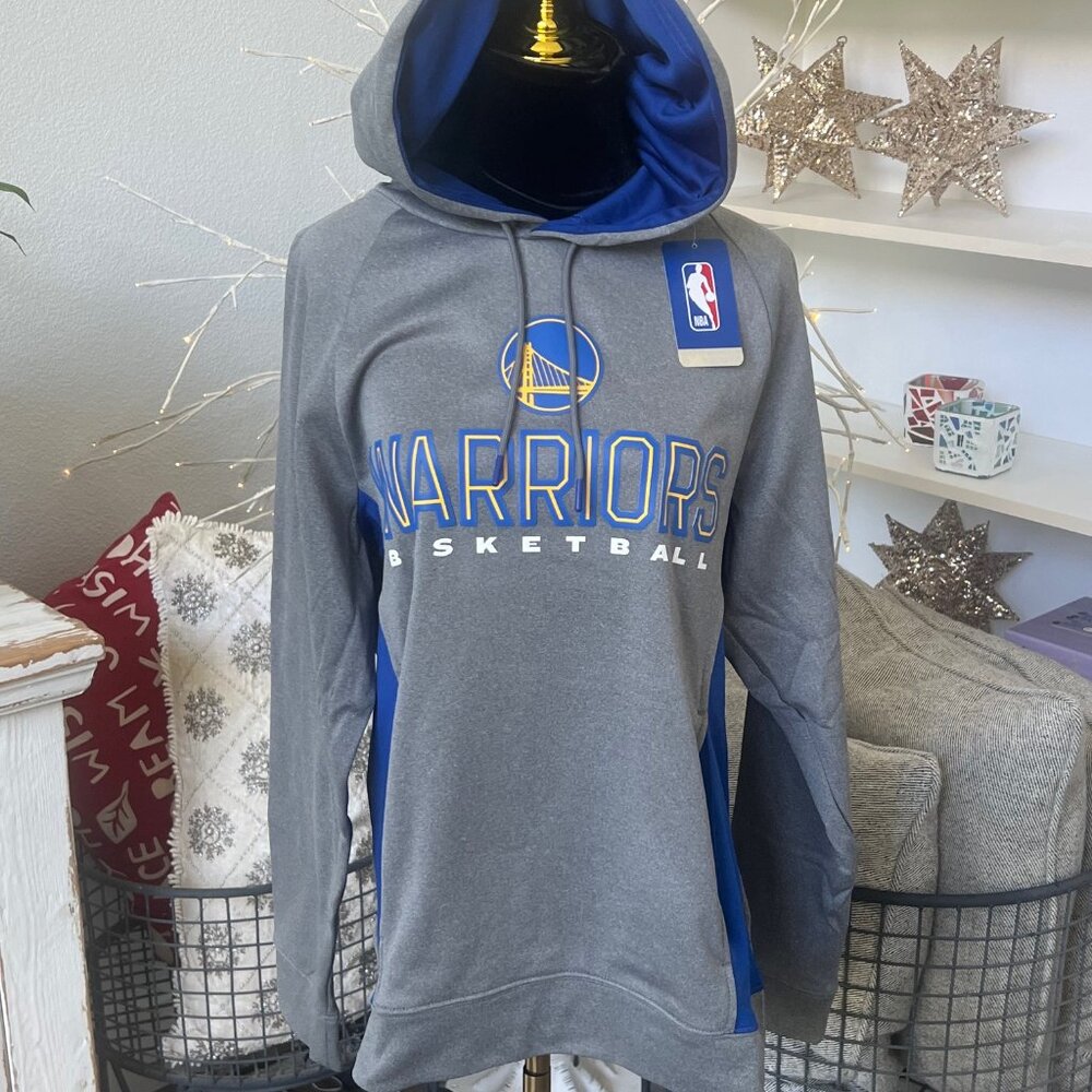 NEW Golden State Warriors  Pullover Hoodie Gray/Blue Fanatics